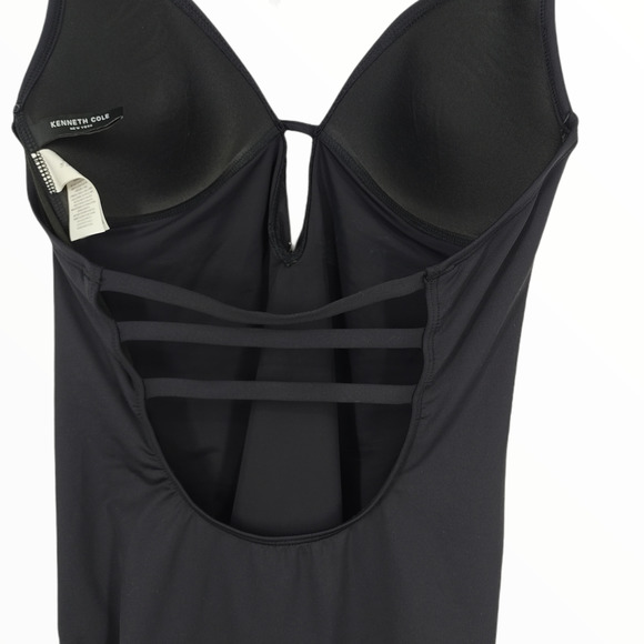KENNETH COLE JUNGLE MIO BLACK 1PC STUDDED SWIMSUIT - Picture 6 of 7